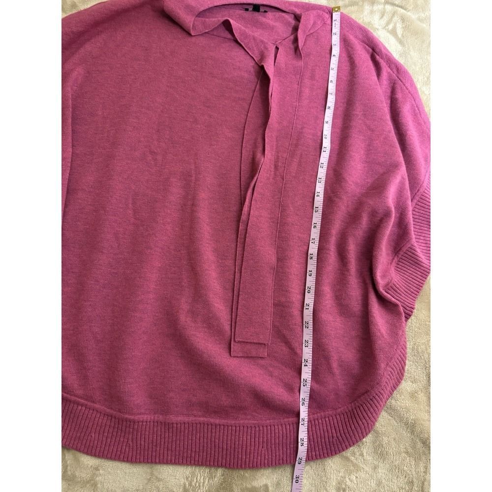 Talbots Bow Neck Poncho Cape Sweater. Womens. Pink. Sz M - Picture 15 of 16